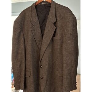 Men's Deansgate Size 52 R 50% Wool / 50% Lambs Wool Gray Herringbone Sports Coat